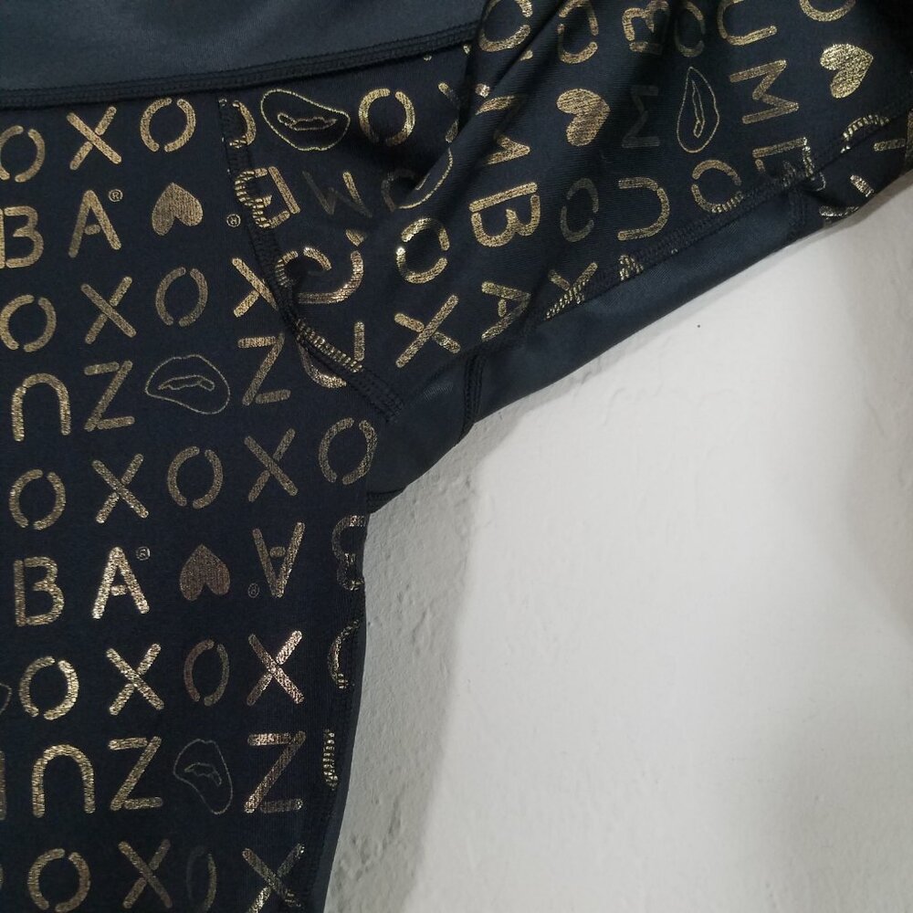 Zumba Fitness Crop Legging Black/Gold Size XS - Picture 3 of 6